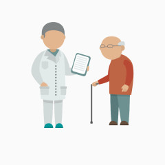 老大爷看病免抠素材