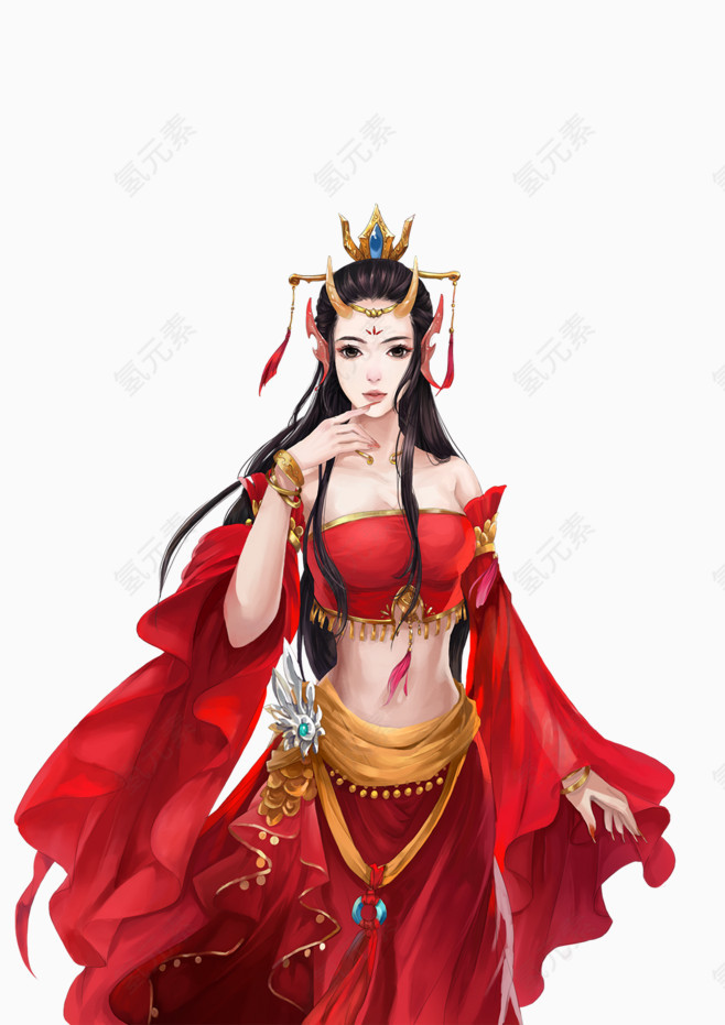 红衣女孩人物