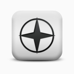 磨砂白广场图标运输旅行罗盘交通出行图标