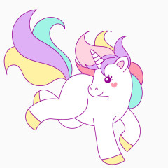 彩色独角兽素材