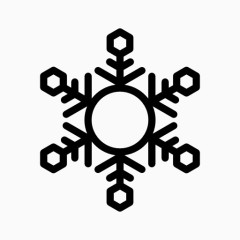 六角雪花符号图标