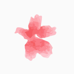 卡通粉色花图案