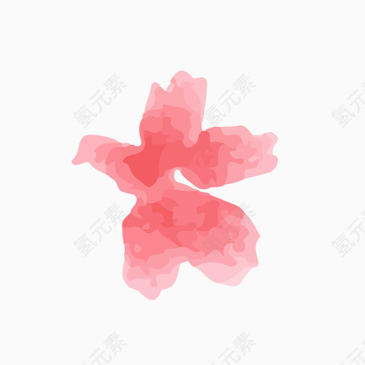 卡通粉色花图案