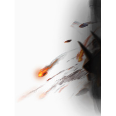 火球喷射烟雾素材