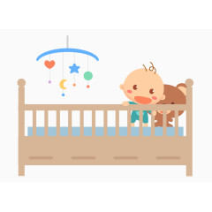 卡通婴儿床 png素材