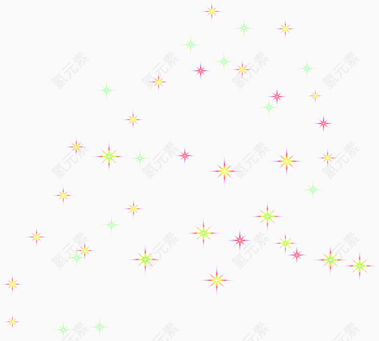 彩色卡通绚丽星星