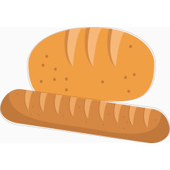 现代简约卡通手绘简笔画面包素材