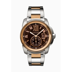 棕色卡地亚腕表手表男表