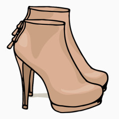 卡通手绘高跟鞋