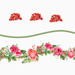 玫瑰藤蔓花朵免扣素材