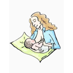 给孩子喂奶的妈妈
