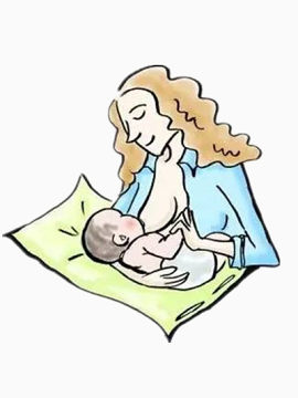 给孩子喂奶的妈妈