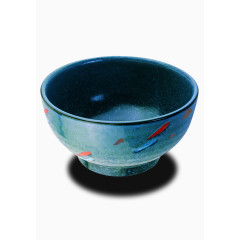 彩釉碎花点缀饭碗