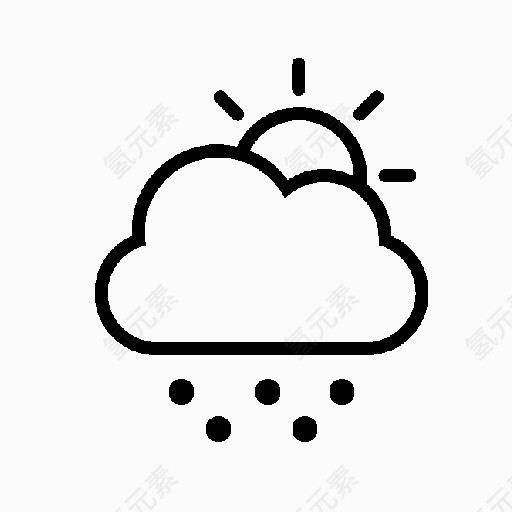 大雪天气预报图标