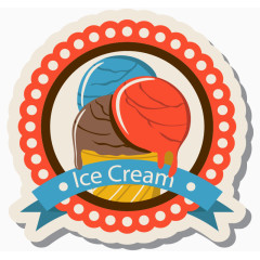 几何形状彩色冷饮标签