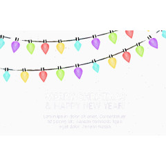 亮丽圣诞彩灯矢量素材