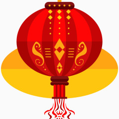 卡通迎新年图标灯笼