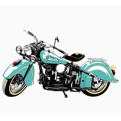 手绘精美摩托车