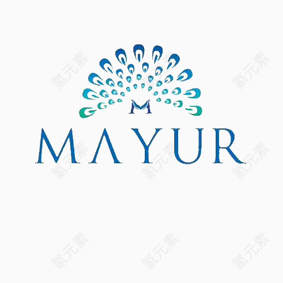 孔雀开屏形象设计标志