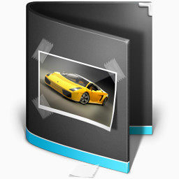 黑色图片文件夹图标