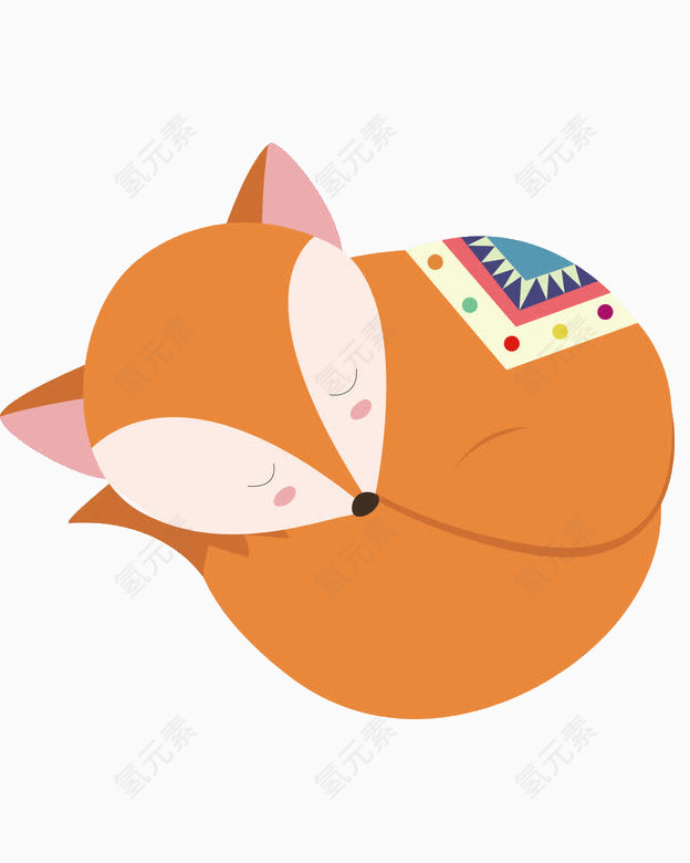 可爱冬眠狐狸