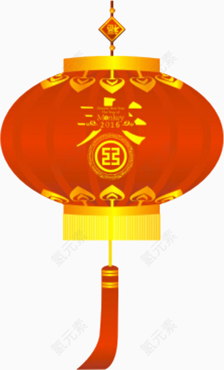 红色的灯笼效果元素免抠素材