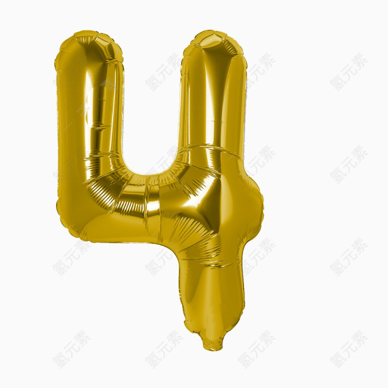 金色气球数字艺术字