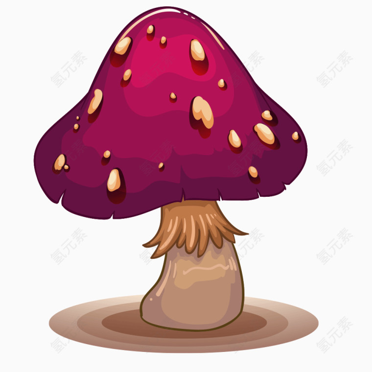 卡通精美蘑菇素材
