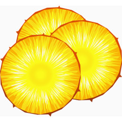 手绘卡通凤梨片