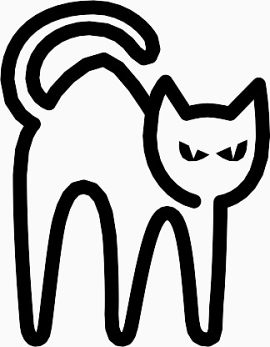 黑色的猫halloween-icons