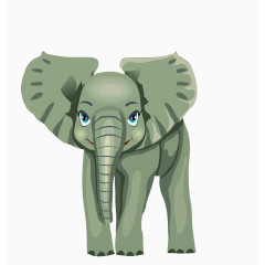 卡通手绘大象