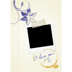 矢量照片和笔记本插图