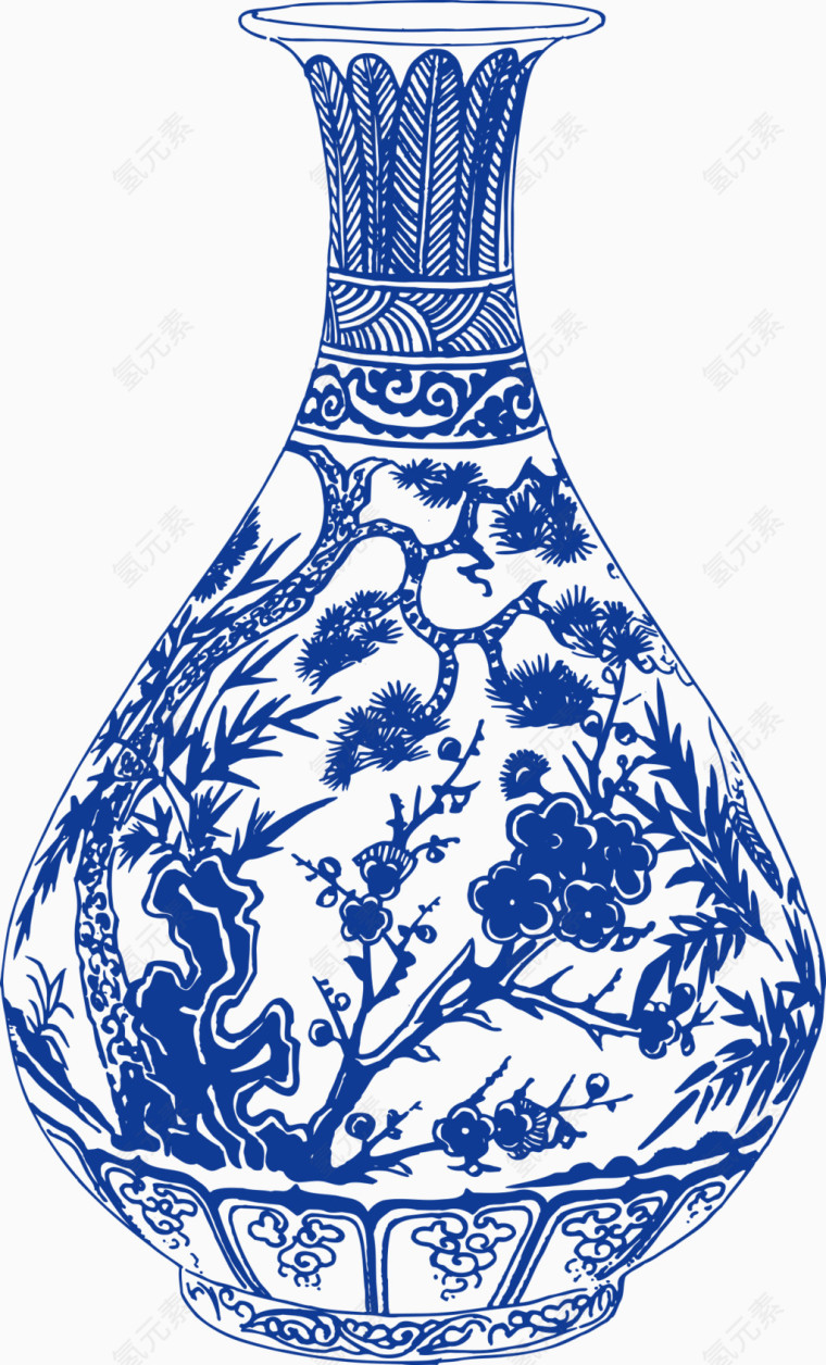 青花瓷花纹 