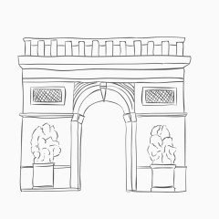 手绘风凯旋门