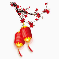 梅花节日灯笼