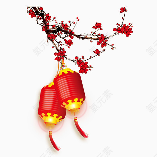 梅花节日灯笼