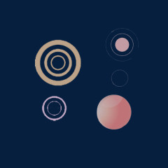 粉色透明气泡与个性圆圈