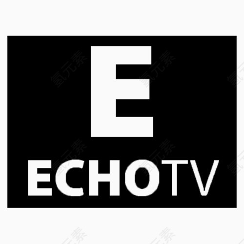 回声电视黑色电视频道图标