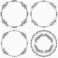 简约欧式花藤边框集合元素