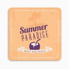 复古度假卡片矢量图