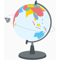 卡通手绘地球仪