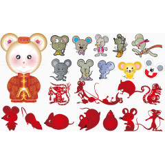 红色小老鼠吃东西