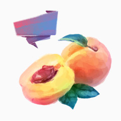 手绘水墨水果PNG