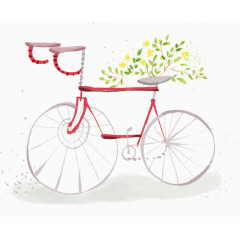 水彩自行车