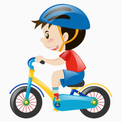 骑电动车的小男孩