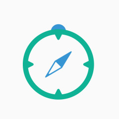 时尚夏季旅游指南针图标矢量素材