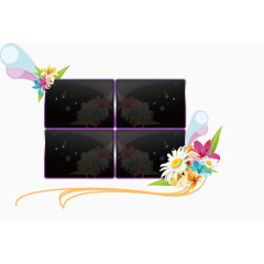 时尚花朵花纹装饰