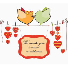 卡通可爱情侣小鸟素材