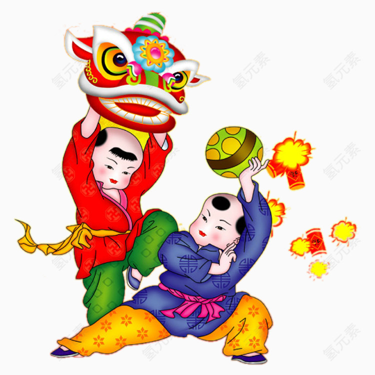 中国风喜庆福娃