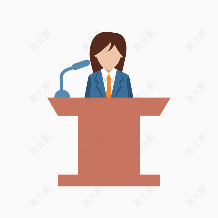 卡通演讲的人